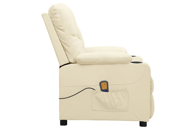 Massagefåtölj gräddvit konstläder - Vit - Kök & hushåll - Personvård & hälsa - Massage & välbefinnande - Massagestolar & massagefåtöljer