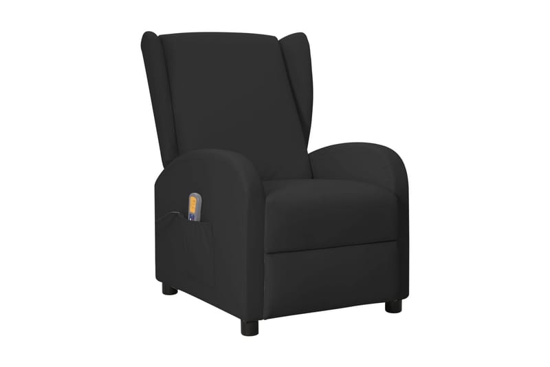 Massagefåtölj svart konstläder - Svart - Massagestolar & massagefåtöljer