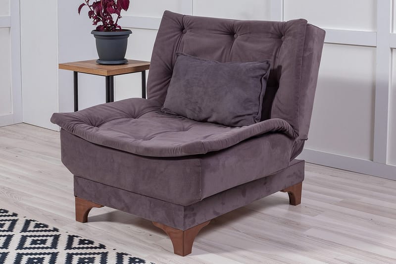 Mathenia Fåtölj med Armstöd - Grå - Möbler - Vardagsrum - Fåtöljer - Bäddfåtöljer