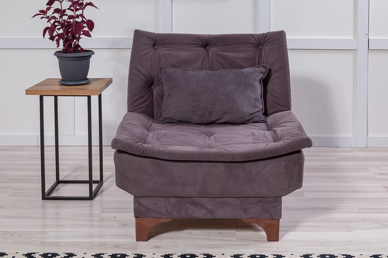 Mathenia Fåtölj med Armstöd - Grå - Möbler - Vardagsrum - Fåtöljer - Bäddfåtöljer