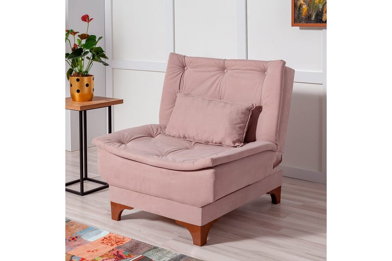 Mathenia Fåtölj med Armstöd - Rosa - Möbler - Vardagsrum - Fåtöljer - Bäddfåtöljer