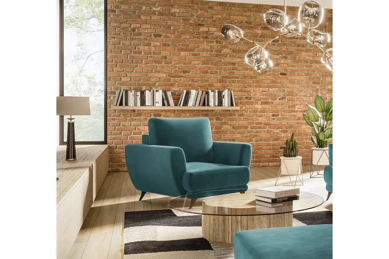 Megis Fåtölj - Turkos - Möbler - Vardagsrum - Fåtöljer