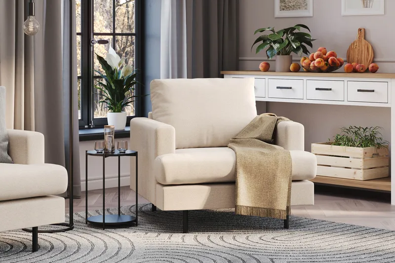 Menard Compact Fåtölj - Beige - Möbler - Vardagsrum - Fåtöljer