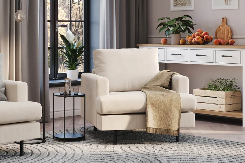 Menard Compact Fåtölj - Beige - Möbler - Vardagsrum - Fåtöljer