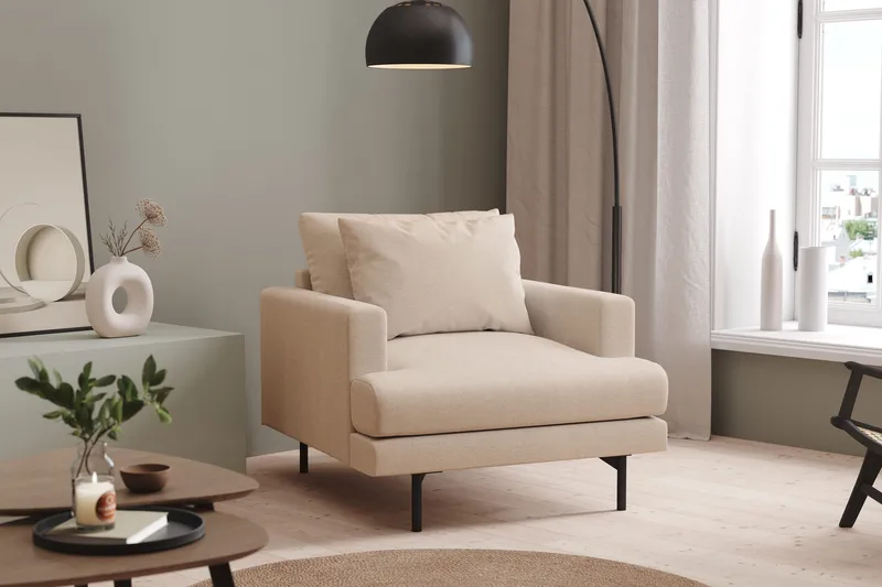 Menard Djup Fåtölj 97 cm Bred - Beige / Ljus - Möbler - Vardagsrum - Fåtöljer