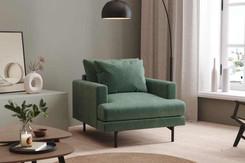 Menard Fåtölj - Grön - Möbler - Vardagsrum - Fåtöljer - Sammetsfåtölj