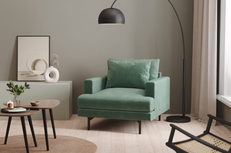 Menard Fåtölj - Grön - Möbler - Vardagsrum - Fåtöljer - Sammetsfåtölj