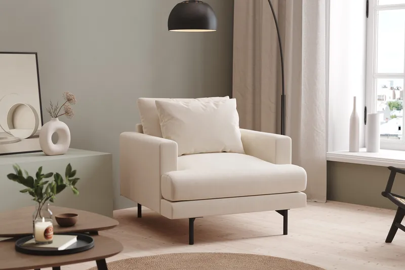 Menard Fåtölj - Ljusbeige - Möbler - Vardagsrum - Fåtöljer