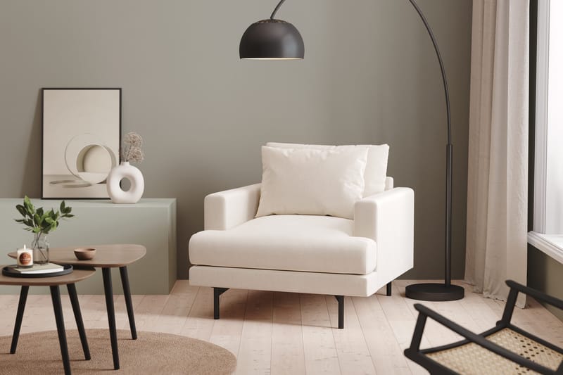 Menard Fåtölj - Ljusbeige - Möbler - Vardagsrum - Fåtöljer - Sammetsfåtölj