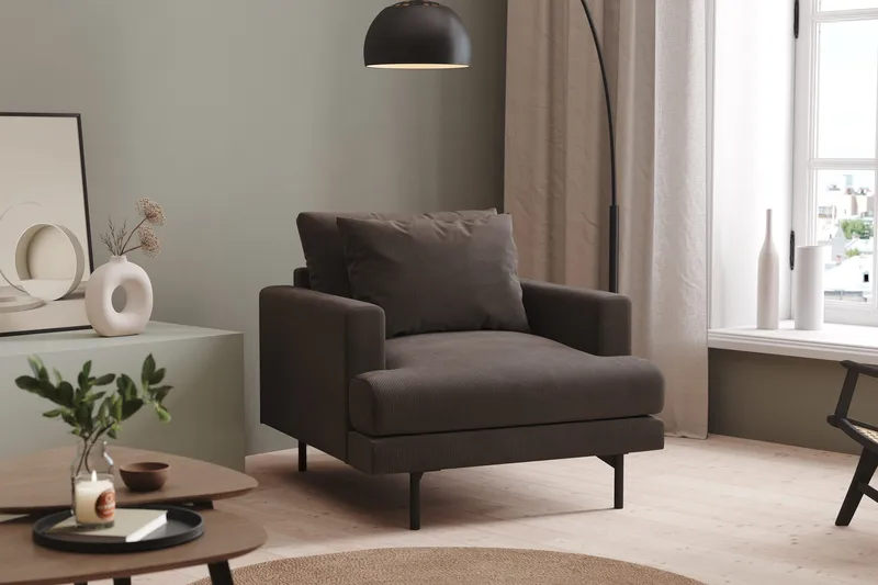 Menard Fåtölj - Mörkgrå - Möbler - Vardagsrum - Fåtöljer