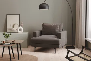 Menard Fåtölj - Mörkgrå - Möbler - Vardagsrum - Fåtöljer
