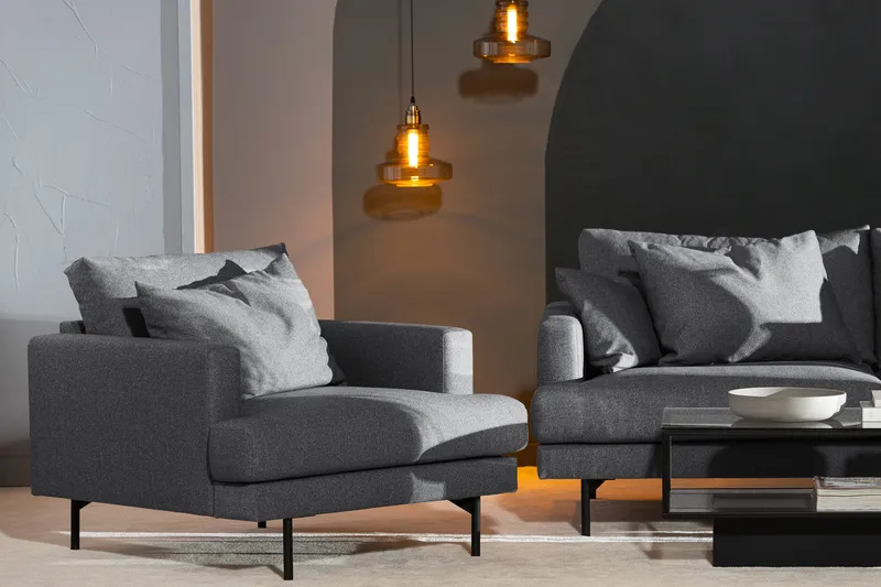 Menard Fåtölj - Mörkgrå - Möbler - Vardagsrum - Fåtöljer