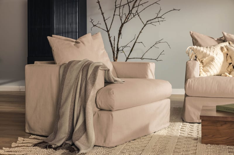 Menard Fåtölj Tvättbar & avtagbar klädsel - Beige - Möbler - Vardagsrum - Fåtöljer