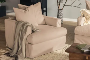 Menard Fåtölj Tvättbar & avtagbar klädsel - Beige - Möbler - Vardagsrum - Fåtöljer