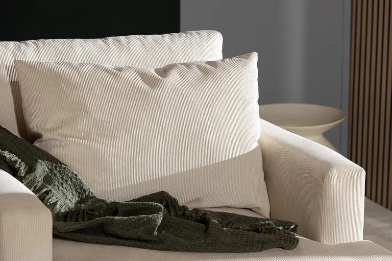 Menard Stor Fåtölj Manchester Tyg - Ljus Beige - Möbler - Vardagsrum - Fåtöljer