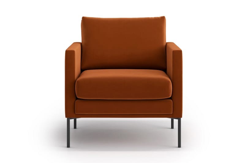MICHELE Fåtölj Orange/Brun - Möbler - Vardagsrum - Fåtöljer