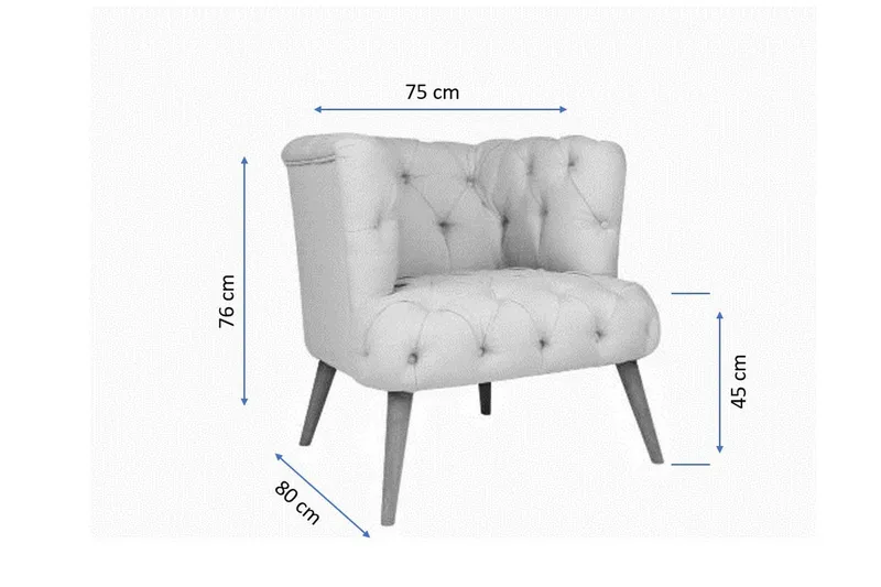 Monroew Fåtölj - Röd/Natur - Möbler - Vardagsrum - Fåtöljer