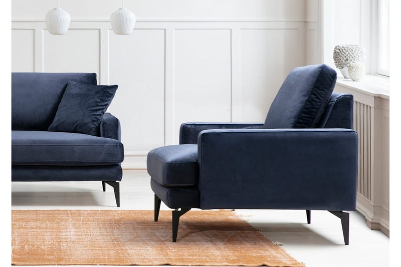 Mukes Fåtölj med Armstöd - Blå - Möbler - Vardagsrum - Fåtöljer