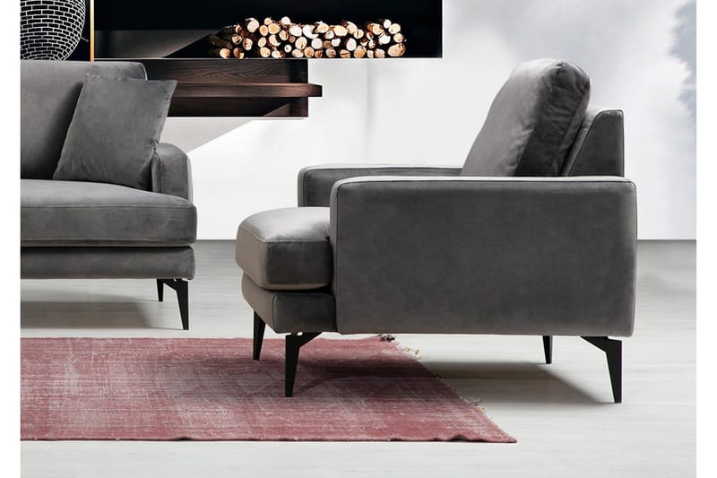 Mukes Fåtölj med Armstöd - Svart - Möbler - Vardagsrum - Fåtöljer