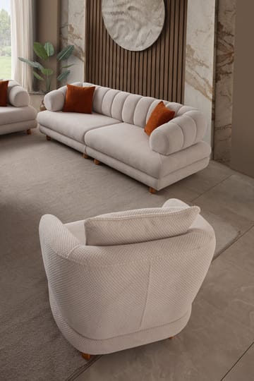 Munemori Öronlappsfåtölj 81x76x81 cm - Beige - Möbler - Vardagsrum - Fåtöljer - Öronlappsfåtölj