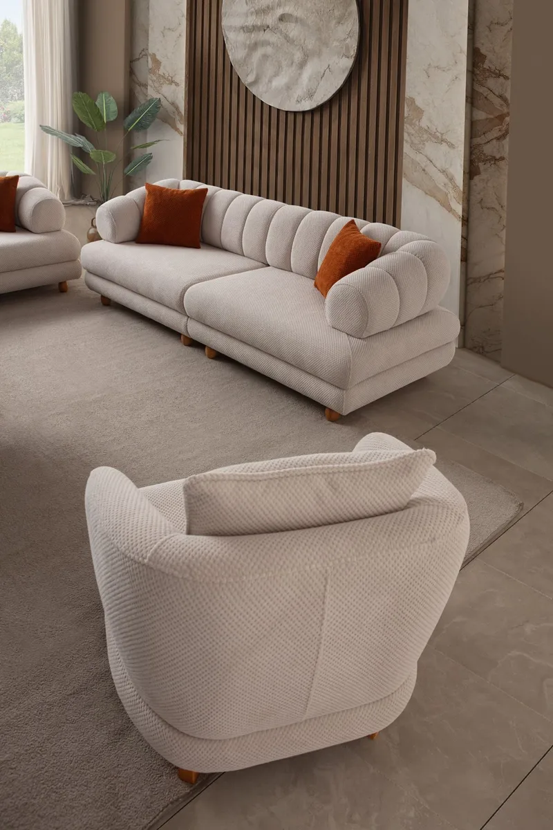Munemori Öronlappsfåtölj 81x76x81 cm - Beige - Möbler - Vardagsrum - Fåtöljer - Öronlappsfåtölj