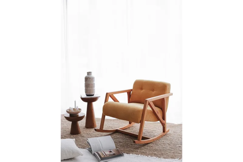 Muskuran Fåtölj - Gul - Möbler - Vardagsrum - Stolar & sittmöbler - Snurrstolar & gungstolar