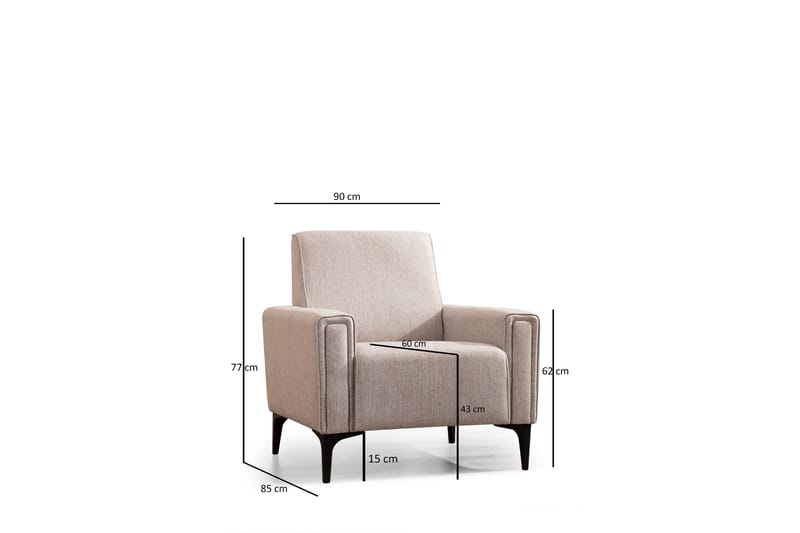 Naoko Fåtölj - Ljusbrun - Möbler - Vardagsrum - Fåtöljer