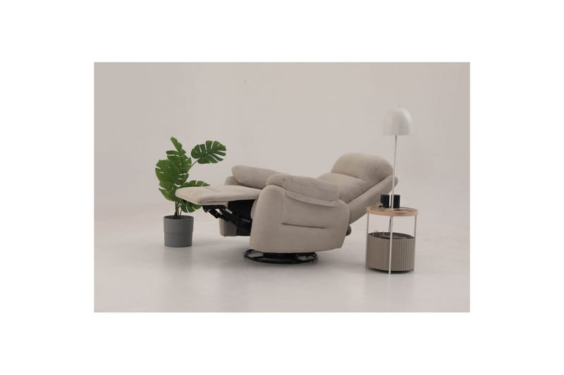 Navren Reclinerfåtölj Elektrisk - Krämvit - Möbler - Vardagsrum - Fåtöljer - Biofåtöljer & reclinerfåtöljer