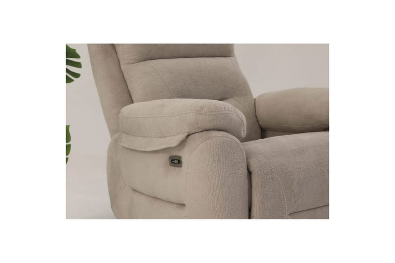 Navren Reclinerfåtölj Elektrisk - Krämvit - Möbler - Vardagsrum - Fåtöljer - Biofåtöljer & reclinerfåtöljer