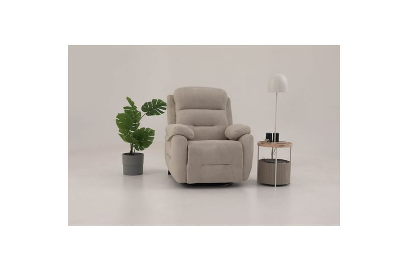 Navren Reclinerfåtölj Elektrisk - Krämvit - Möbler - Vardagsrum - Fåtöljer - Liggfåtöljer