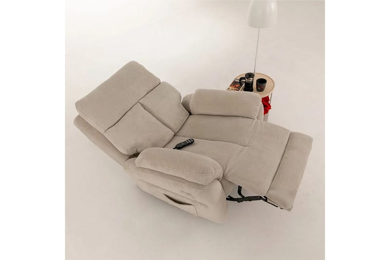 Navren Reclinerfåtölj Elektrisk - Krämvit - Möbler - Vardagsrum - Fåtöljer - Liggfåtöljer