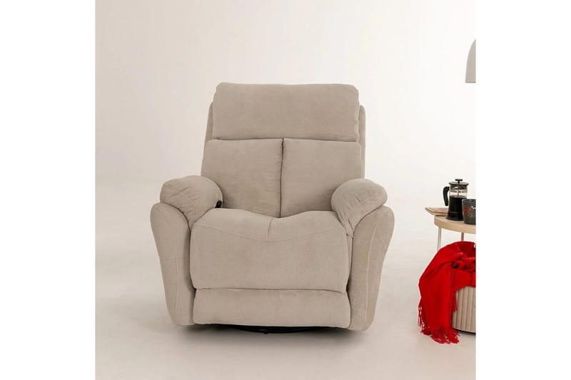 Navren Reclinerfåtölj Elektrisk - Krämvit - Möbler - Vardagsrum - Fåtöljer - Liggfåtöljer