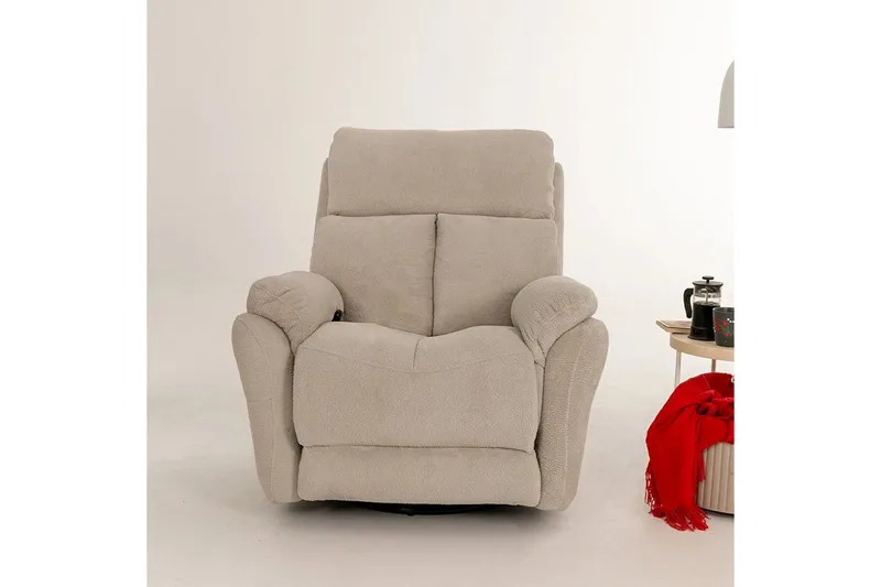 Navren Reclinerfåtölj Elektrisk - Krämvit - Möbler - Vardagsrum - Fåtöljer - Biofåtöljer & reclinerfåtöljer