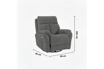Navren Reclinerfåtölj Elektrisk - Krämvit - Möbler - Vardagsrum - Fåtöljer - Biofåtöljer & reclinerfåtöljer