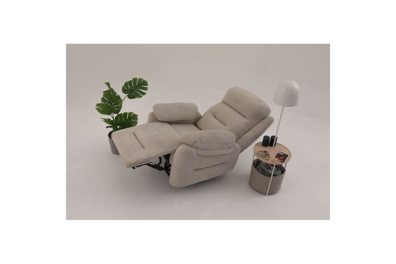 Navren Reclinerfåtölj Elektrisk - Krämvit - Möbler - Vardagsrum - Fåtöljer - Biofåtöljer & reclinerfåtöljer