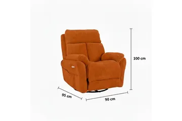 Navren Reclinerfåtölj Elektrisk - Röd - Möbler - Vardagsrum - Fåtöljer - Biofåtöljer & reclinerfåtöljer