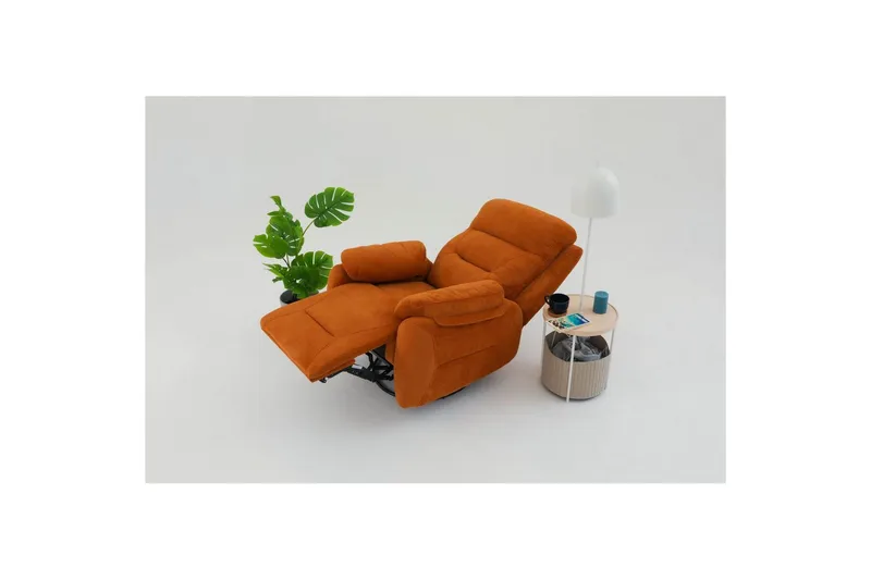 Navren Reclinerfåtölj Elektrisk - Röd - Möbler - Vardagsrum - Fåtöljer - Biofåtöljer & reclinerfåtöljer