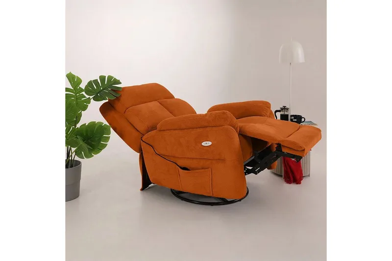 Navren Reclinerfåtölj Elektrisk - Röd - Möbler - Vardagsrum - Fåtöljer - Biofåtöljer & reclinerfåtöljer