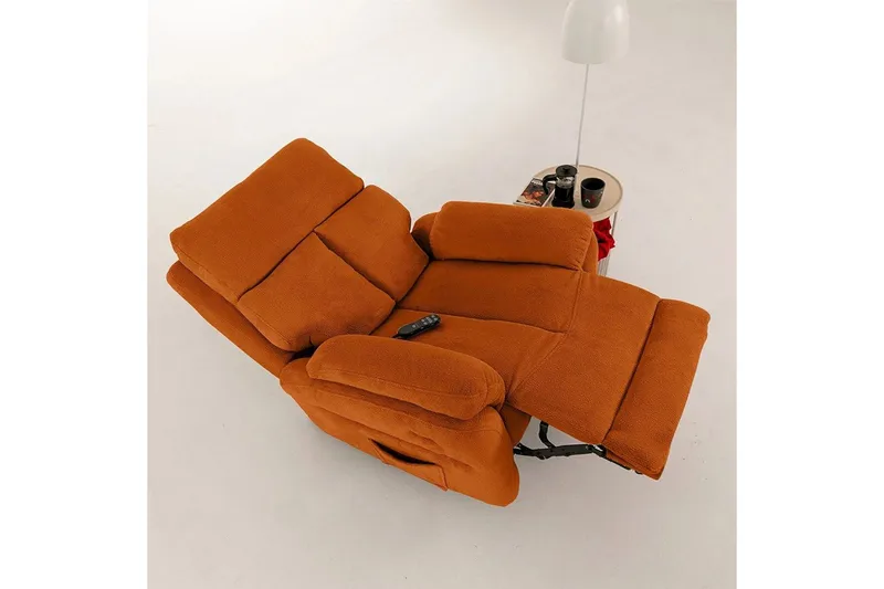 Navren Reclinerfåtölj Elektrisk - Röd - Möbler - Vardagsrum - Fåtöljer - Biofåtöljer & reclinerfåtöljer