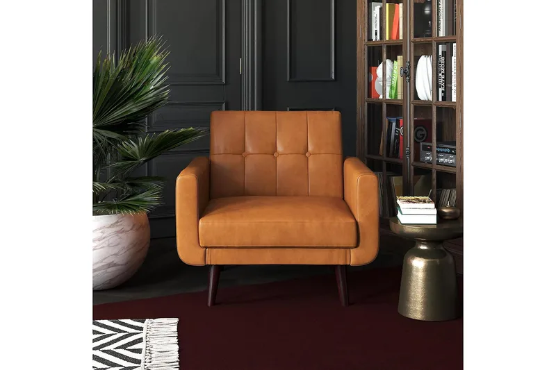 Nola Fåtölj Konstläder/Ljusbrun - Dorel Home - Möbler - Vardagsrum - Fåtöljer