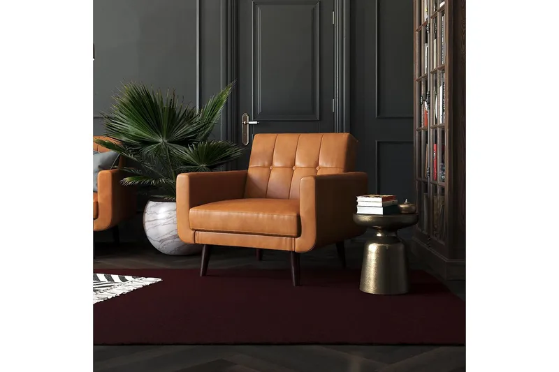 Nola Fåtölj Konstläder/Ljusbrun - Dorel Home - Möbler - Vardagsrum - Fåtöljer