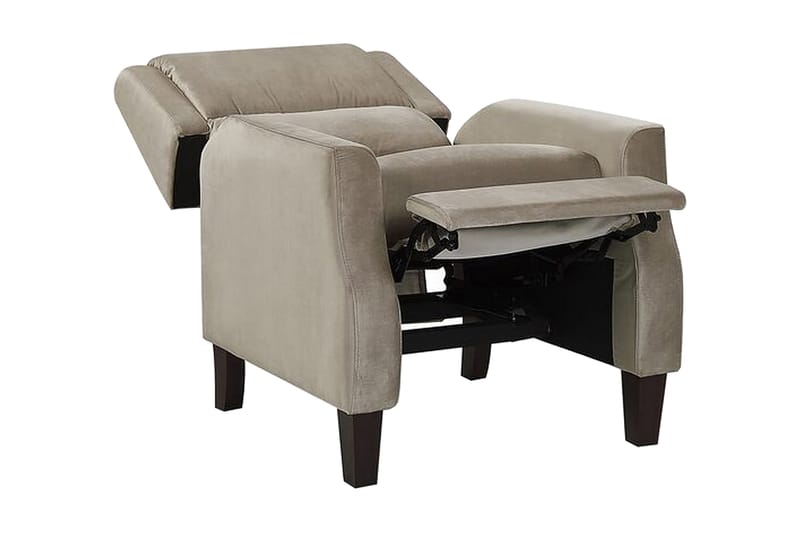 OLTEDAL Fåtölj Sammet/Beige/Grå - Möbler - Vardagsrum - Fåtöljer
