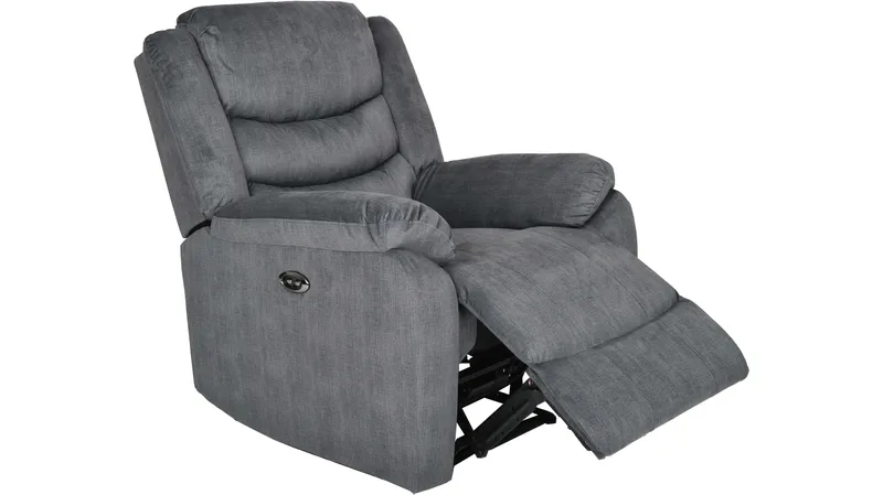 Olvani Reclinerfåtölj i tyg elektrisk - Grå - Möbler - Vardagsrum - Fåtöljer - Biofåtöljer & reclinerfåtöljer
