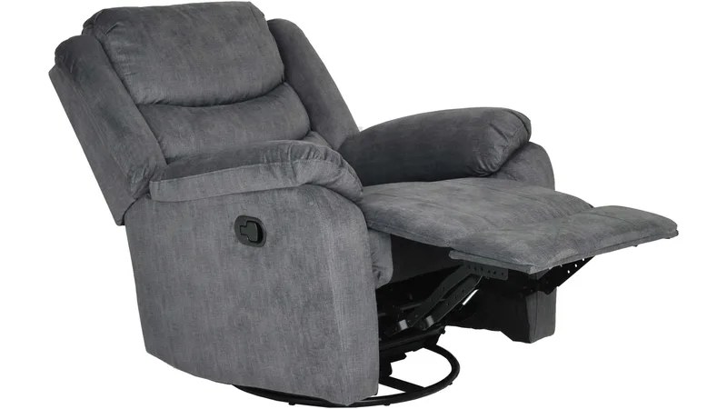 Olvani Reclinerfåtölj i tyg manuell - Grå - Möbler - Vardagsrum - Fåtöljer - Biofåtöljer & reclinerfåtöljer