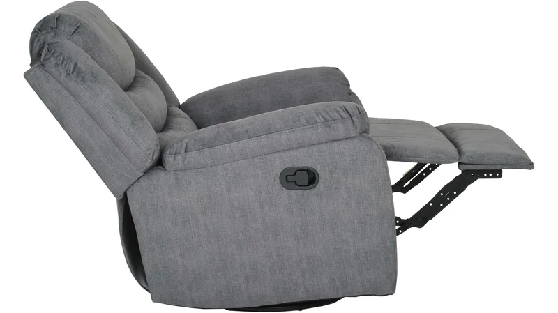 Olvani Reclinerfåtölj i tyg manuell - Grå - Möbler - Vardagsrum - Fåtöljer - Biofåtöljer & reclinerfåtöljer