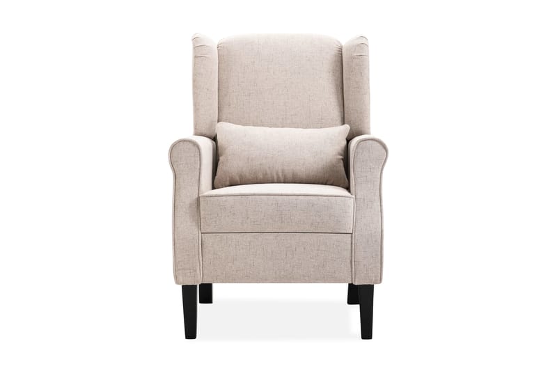 Fåtölj beige tyg - Beige - Möbler - Vardagsrum - Fåtöljer - Öronlappsfåtölj