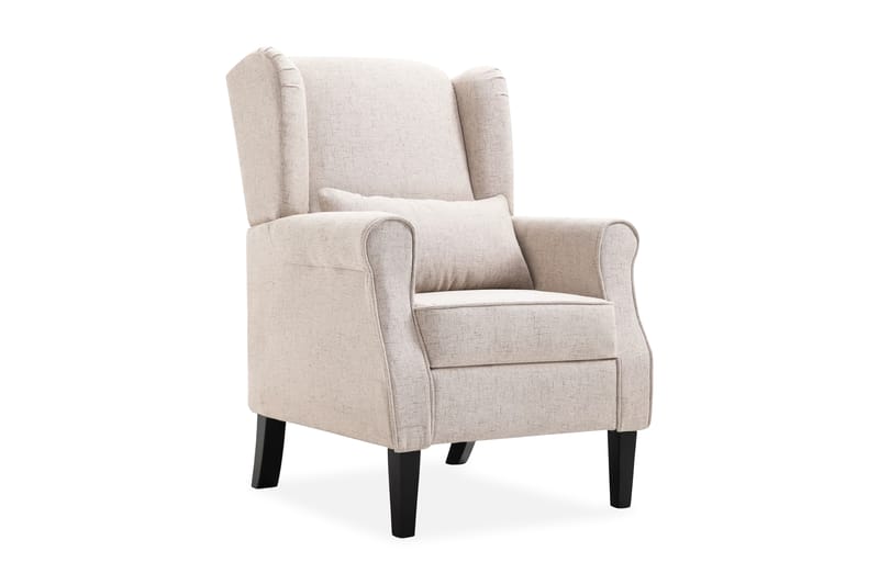 Fåtölj beige tyg - Beige - Möbler - Vardagsrum - Fåtöljer - Öronlappsfåtölj