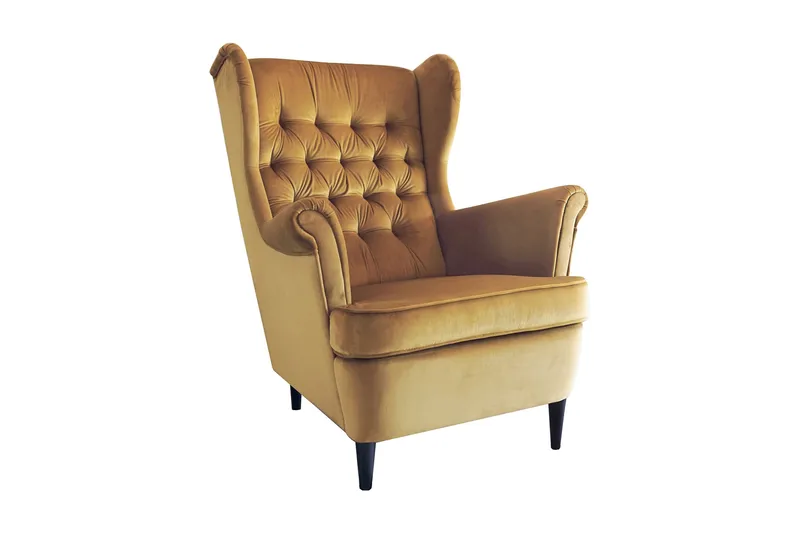 Harryda Öronlappsfåtölj - Gul - Möbler - Vardagsrum - Fåtöljer - Öronlappsfåtölj