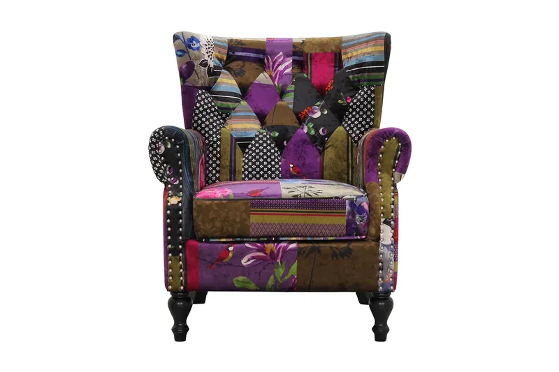 London Öronlappsfåtölj - Tyg mönstrat - Möbler - Vardagsrum - Fåtöljer - Öronlappsfåtölj