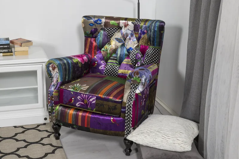 London Öronlappsfåtölj - Tyg mönstrat - Möbler - Vardagsrum - Fåtöljer - Öronlappsfåtölj